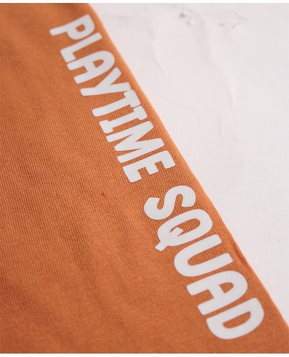 Babyhug Cotton Jersey Knit Full Length Jogger Fit Lounge Pant With Construction Vehicle Print Pack of 2 - Orange Peach