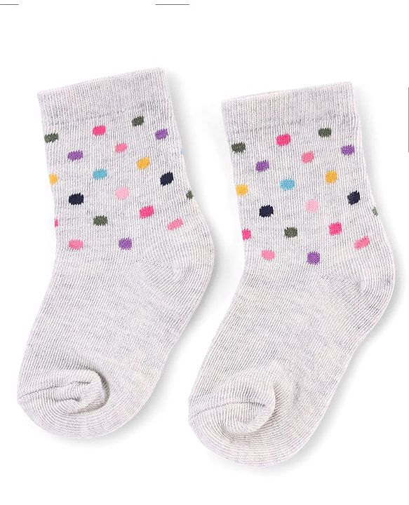 Cute Walk by Babyhug Knit Anti-Bacterial Ankle Length Striped Socks With Polka Dot & Heart Design Pack of 5 - Pink, White & Black