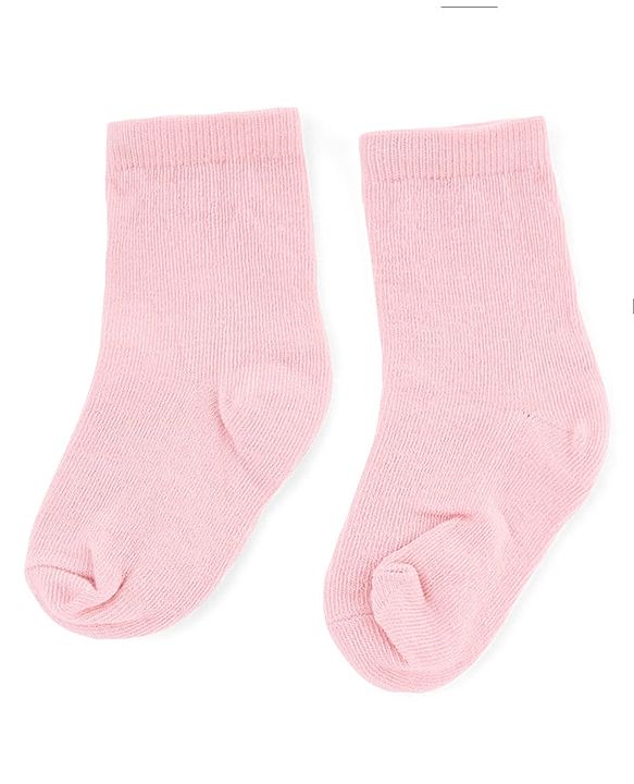 Cute Walk by Babyhug Knit Anti-Bacterial Ankle Length Striped Socks With Polka Dot & Heart Design Pack of 5 - Pink, White & Black