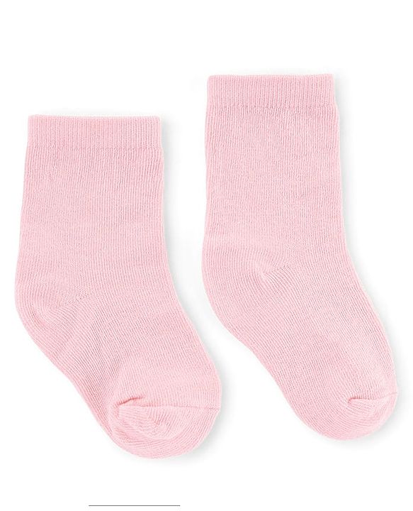 Cute Walk by Babyhug Knit Anti-Bacterial Ankle Length Striped Socks With Polka Dot & Heart Design Pack of 5 - Pink, White & Black