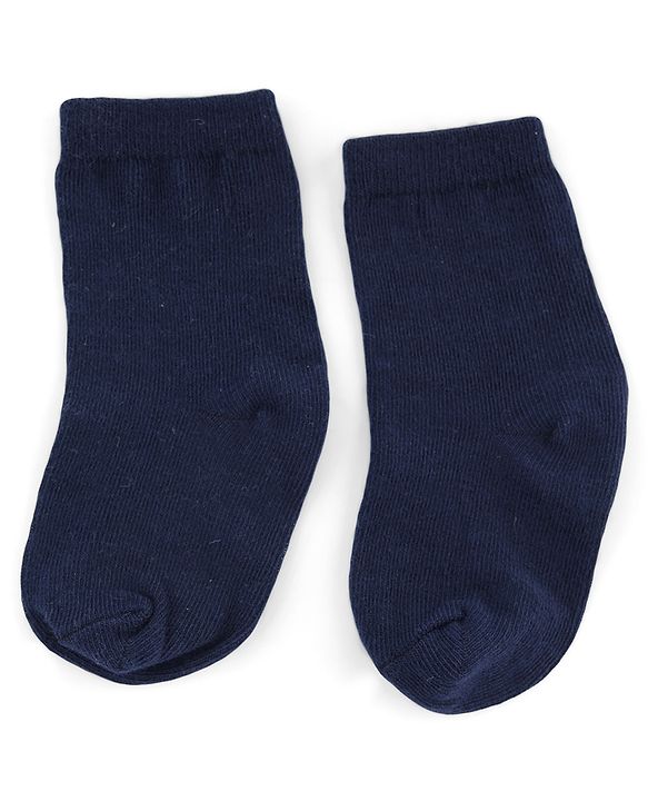 Cute Walk by Babyhug Knit Anti-Bacterial Ankle Length Striped Socks With Heart Design Pack of 5 - Grey & Black