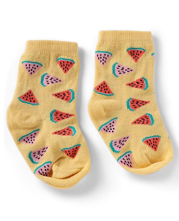 Cute Walk by Babyhug Knit Anti-Bacterial Ankle Length Socks With Fruit Design Pack of 5 - Pink, White & Lilac