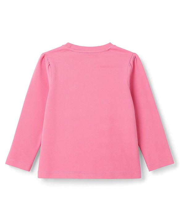 Babyhug 100% Cotton Knit Full Sleeves T-Shirts & Pajama Night Suit with Floral Print - Pink