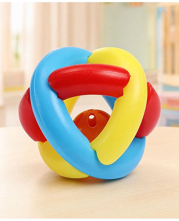 Babyhug Rumble Tumble Rattle Ball| Fun Rattle Toy| Colourful Design| Rattling Sounds| Sensory Play| Grasping & Shaking| Early Learning Toy| Visual Tracking & Auditory Skills
