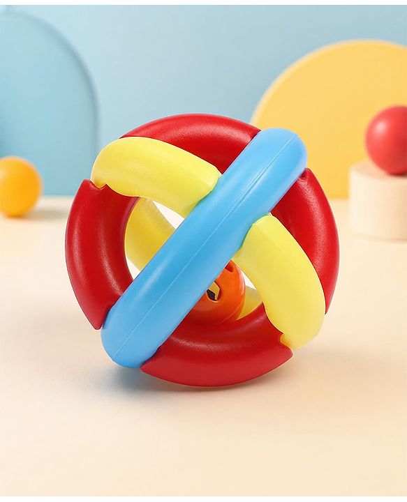 Babyhug Rumble Tumble Rattle Ball| Fun Rattle Toy| Colourful Design| Rattling Sounds| Sensory Play| Grasping & Shaking| Early Learning Toy| Visual Tracking & Auditory Skills