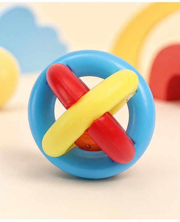 Babyhug Rumble Tumble Rattle Ball| Fun Rattle Toy| Colourful Design| Rattling Sounds| Sensory Play| Grasping & Shaking| Early Learning Toy| Visual Tracking & Auditory Skills
