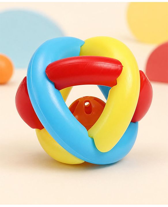 Babyhug Rumble Tumble Rattle Ball| Fun Rattle Toy| Colourful Design| Rattling Sounds| Sensory Play| Grasping & Shaking| Early Learning Toy| Visual Tracking & Auditory Skills