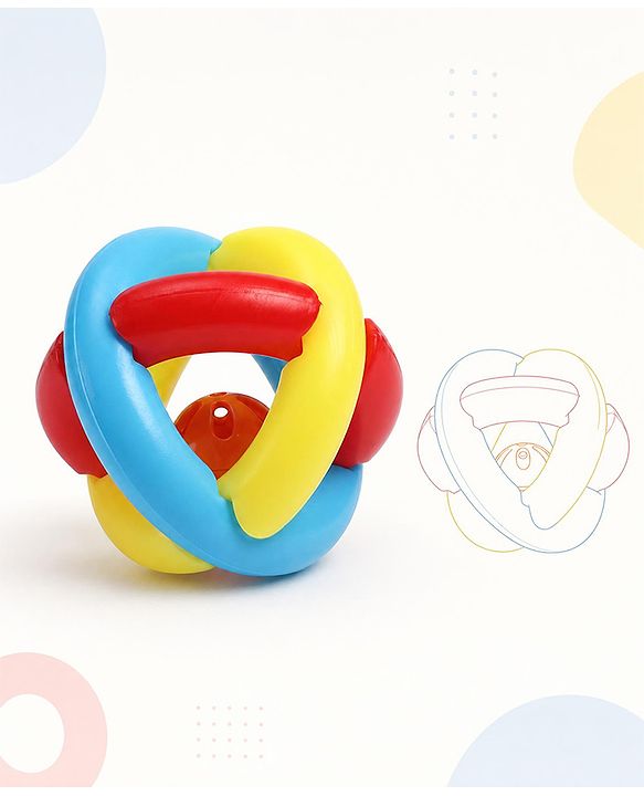 Babyhug Rumble Tumble Rattle Ball| Fun Rattle Toy| Colourful Design| Rattling Sounds| Sensory Play| Grasping & Shaking| Early Learning Toy| Visual Tracking & Auditory Skills