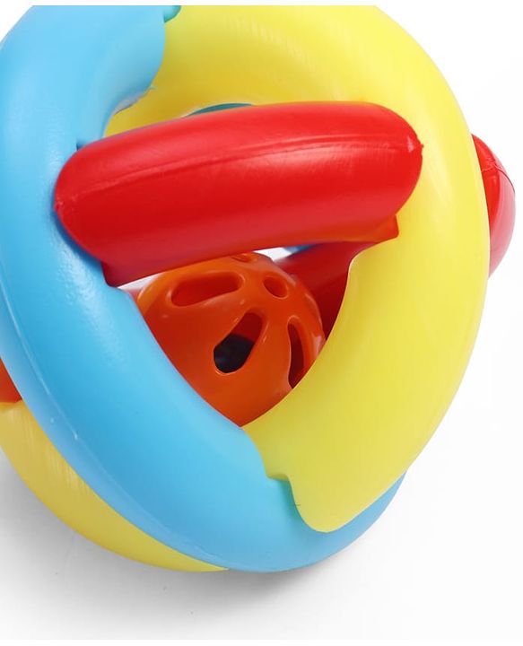 Babyhug Rumble Tumble Rattle Ball| Fun Rattle Toy| Colourful Design| Rattling Sounds| Sensory Play| Grasping & Shaking| Early Learning Toy| Visual Tracking & Auditory Skills