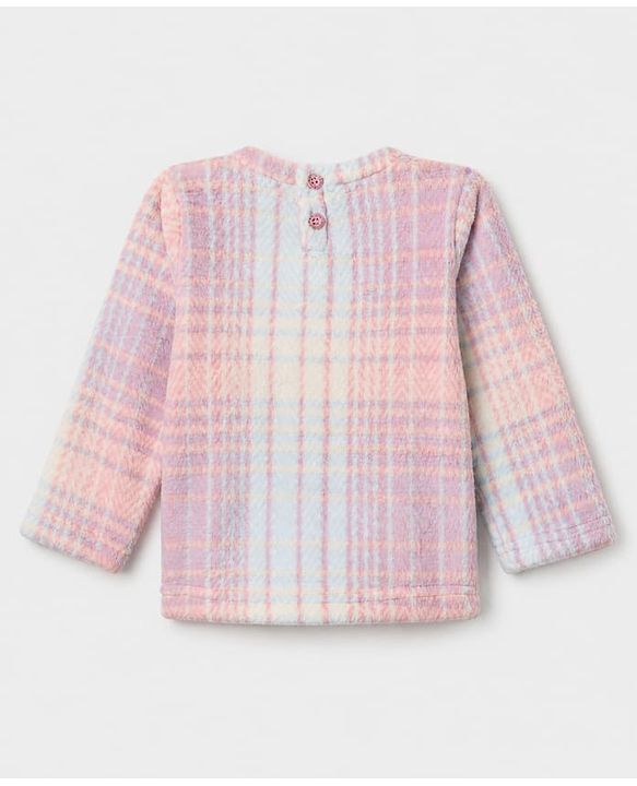 Babyhug Fur Woven Full Sleeves Printed Winter Wear Suit - Pink