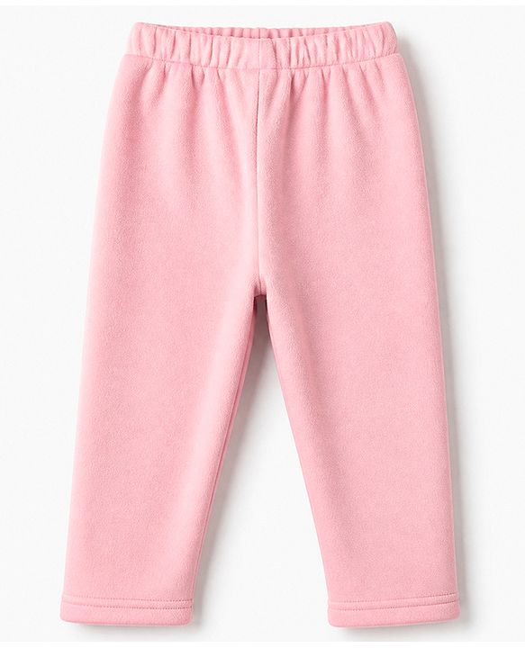 Babyhug Fur Woven Full Sleeves Hooded Winter Wear Suit With Rabbit Patch - Pink