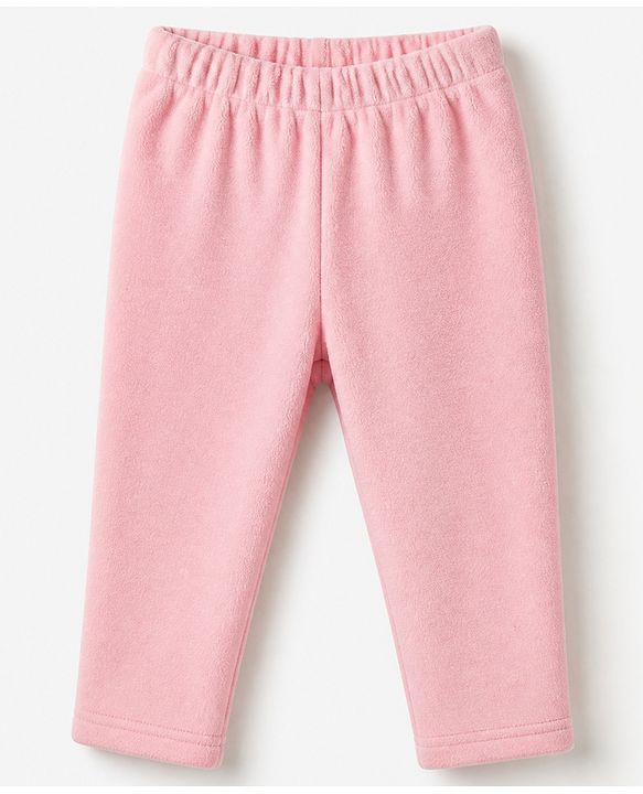 Babyhug Fur Woven Full Sleeves Hooded Winter Wear Suit With Rabbit Patch - Pink
