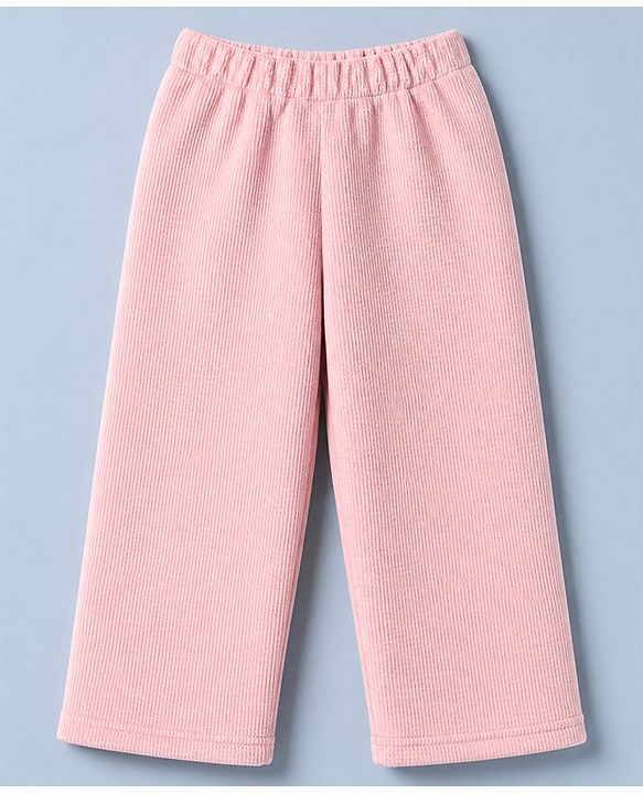 Babyhug Fleece Knit Full Length Pant in Light Pink