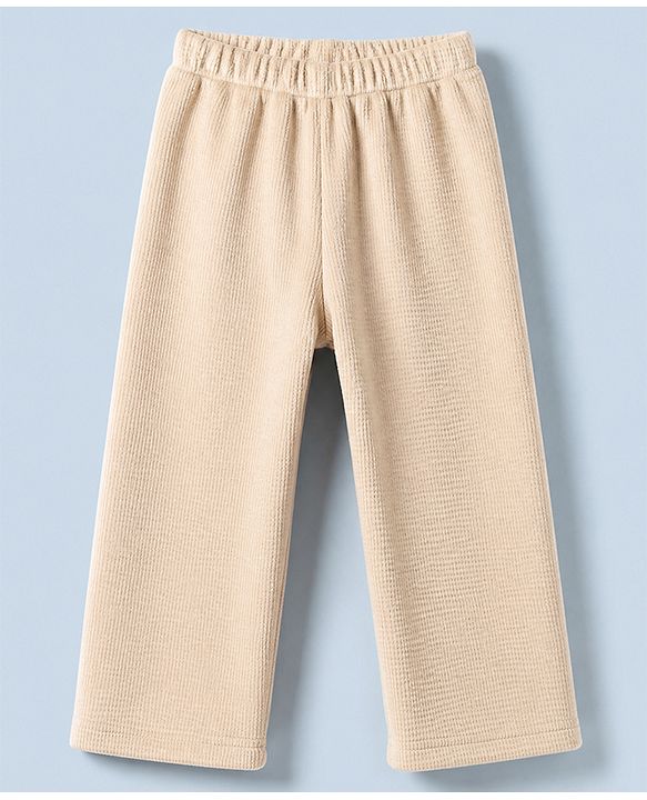 Babyhug Fleece Knit Full Length Pant in Light Pink