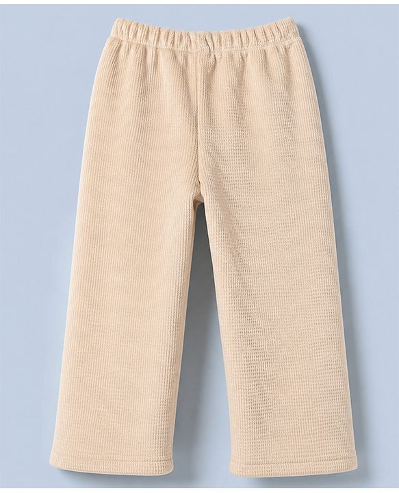 Babyhug Fleece Knit Full Length Pant in Light Pink