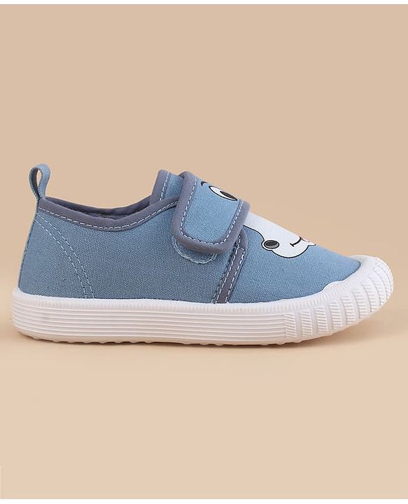 Cute Walk by Babyhug Velcro Closure Casual Shoes With Animal Print - Blue