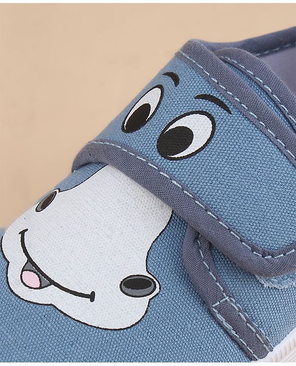Cute Walk by Babyhug Velcro Closure Casual Shoes With Animal Print - Blue