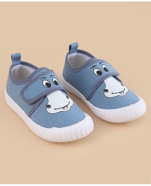 Cute Walk by Babyhug Velcro Closure Casual Shoes With Animal Print - Blue