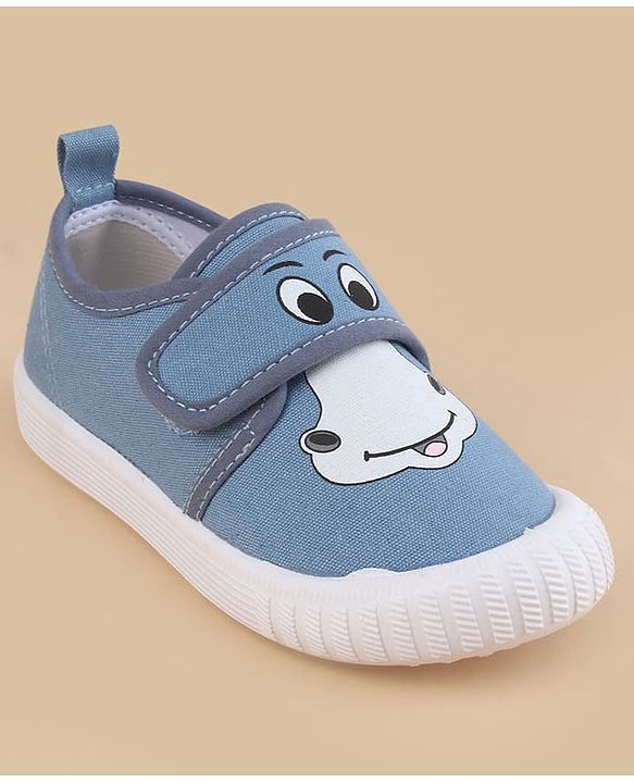 Cute Walk by Babyhug Velcro Closure Casual Shoes With Animal Print - Blue