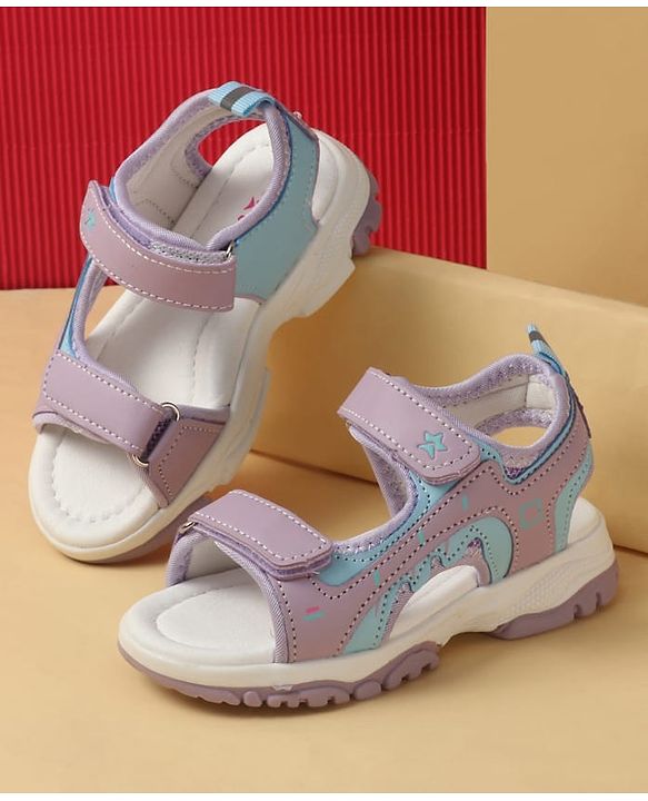 Cute Walk by Babyhug Velcro Closure Solid Sandal - Purple
