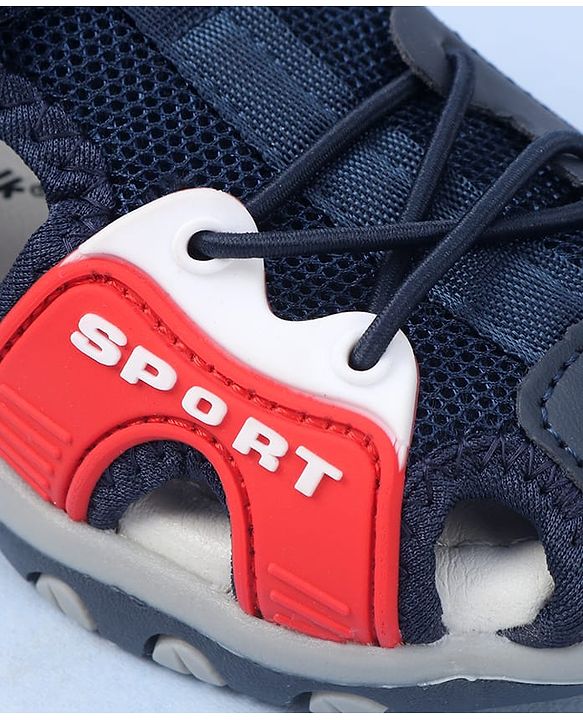 Cute Walk by Babyhug Velcro Closure Sports Printed Sandal - Navy