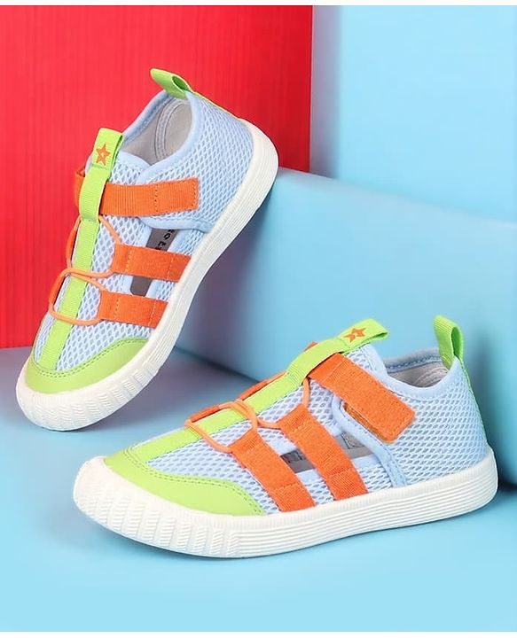 Cute Walk by Babyhug Velcro Closure Sandal With Lace Detailing - Orange