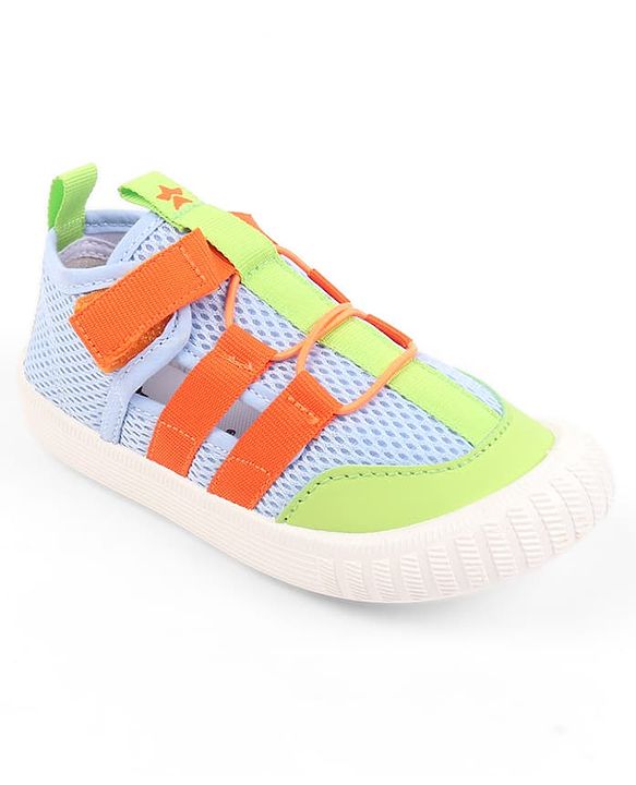 Cute Walk by Babyhug Velcro Closure Sandal With Lace Detailing - Orange