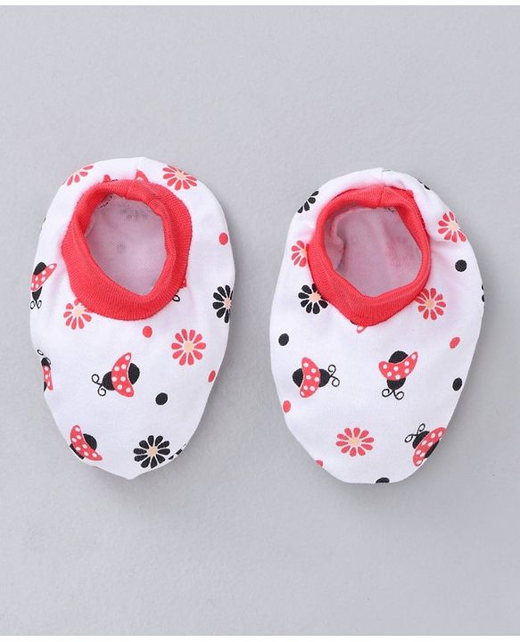 Babyhug Clothing Gift Set Ladybug Embroidery Red white - 5 Pieces