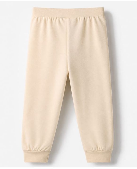 Babyhug Cotton Knit Full Length Joggers with Bear Applique Pack of 3 - Blue Beige Grey