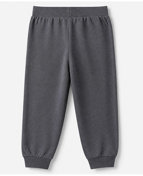 Babyhug Cotton Knit Full Length Joggers Fit Lounge Pant With Bear Print Pack of 3 - Brown Beige Navy Blue