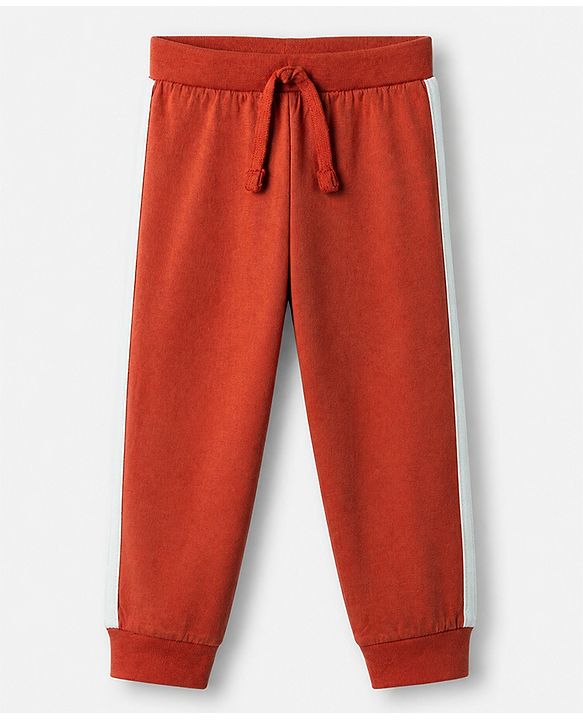 Babyhug Cotton Jersey Knit Full Length Jogger Fit Lounge Pant With Dino Print Pack of 3 - Red Grey Blue