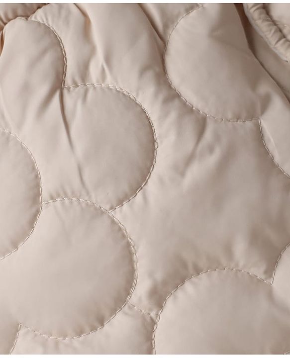 Babyhug Woven Padded Quilted Winter Jacket with Full Sleeves - Beige