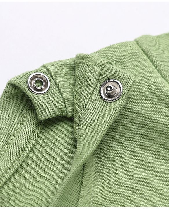 Babyhug 100% Cotton Interlock Knit Striped T-Shirts with Full Sleeves and Nautical Print Pack of 3 - Green & White