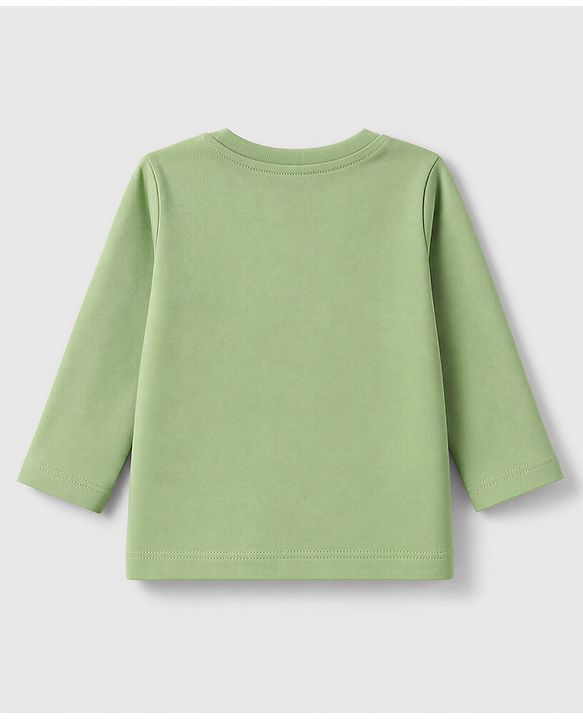 Babyhug 100% Cotton Interlock Knit Striped T-Shirts with Full Sleeves and Nautical Print Pack of 3 in White & Green