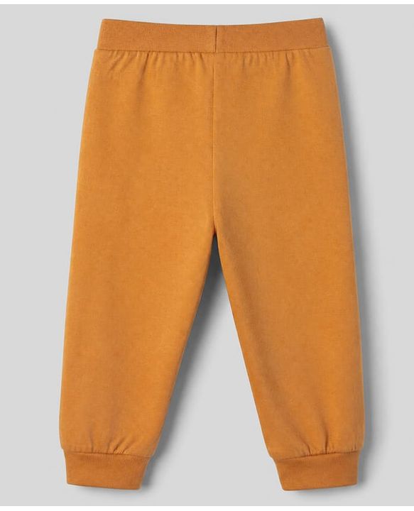 Babyhug Cotton Jersey Knit Full Length Track Pant With Car Print Pack of 3 - Blue Grey & Mustard