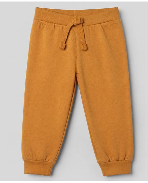 Babyhug Cotton Jersey Knit Full Length Track Pant With Car Print Pack of 3 - Blue Grey & Mustard