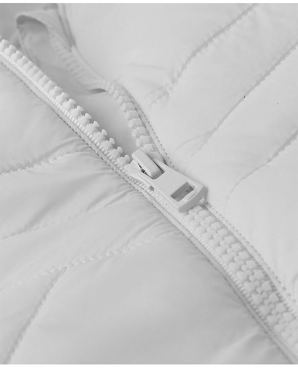 Babyhug Woven Padded Quilted Hooded Winter Jacket with Full Sleeves in White