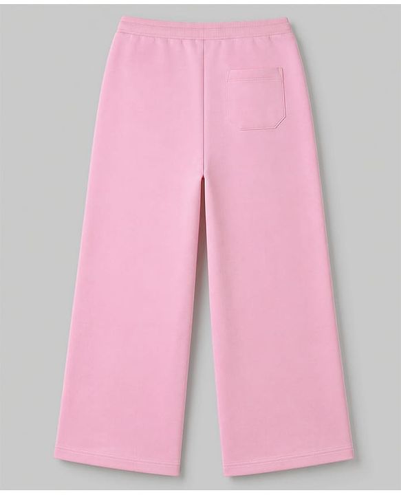 Babyhug 100% Cotton Looper Knit Full Length Star Printed Lounge Pant With Tape Detailing - Pink