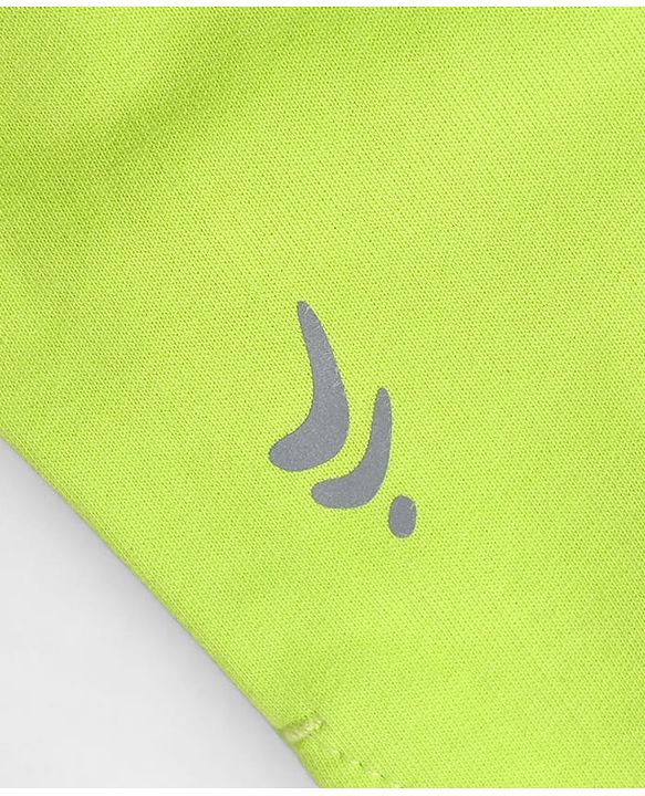 Pine Active Cotton Knit Full Length Solid Coloured Track Pant - Neon Green