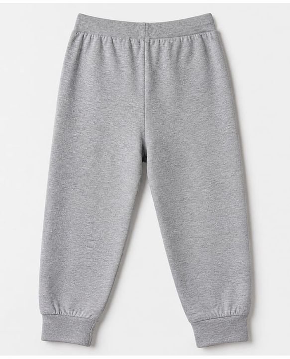 Babyhug Cotton Jersey Knit Full Length Jogger Fit Lounge Pants with Zebra Print Pack of 3 - Olive Green, Light Grey & Navy Blue