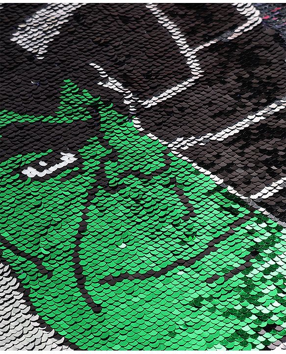 Pine Kids Marvel 100% Cotton Single Jersey Knit T-Shirts with Half Sleeves and Hulk Reversible Sequins - Purple