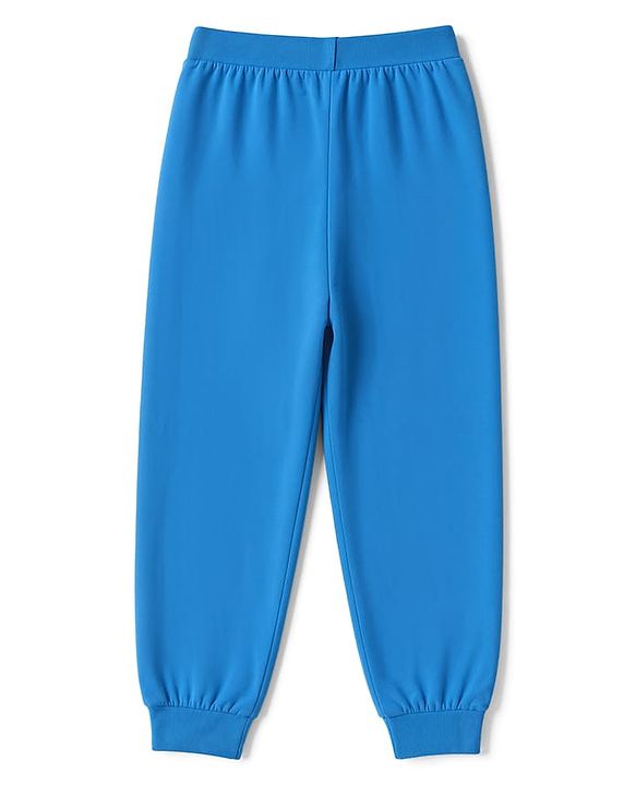 Babyhug 100% Cotton Jersey Knit Full Length Lounge Pant With Text Print Pack of 2 - Blue Yellow