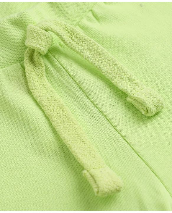 Babyhug Cotton Jersey Knit Full Length Jogger Fit Lounge Pant with Crocodile Print Pack of 2 in Navy Blue Lime Green