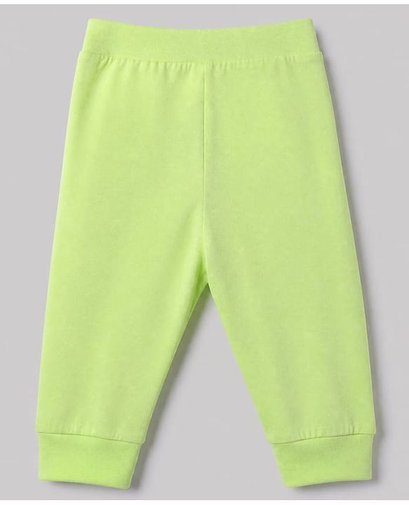 Babyhug Cotton Jersey Knit Full Length Jogger Fit Lounge Pant with Crocodile Print Pack of 2 in Navy Blue Lime Green