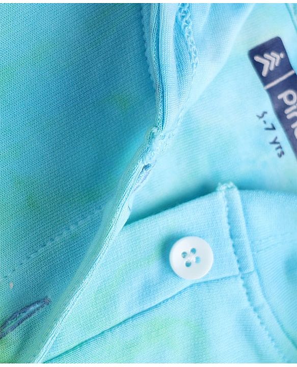 Pine Kids Cotton Knit Sweatshirt with Full Sleeves and Happy Text Print - Light Blue