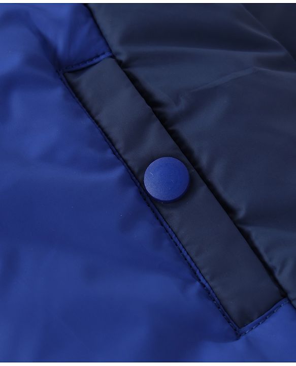 Pine Kids Woven Hooded Padded Jackets with Full Sleeves in Navy Blue for 4-5 Years
