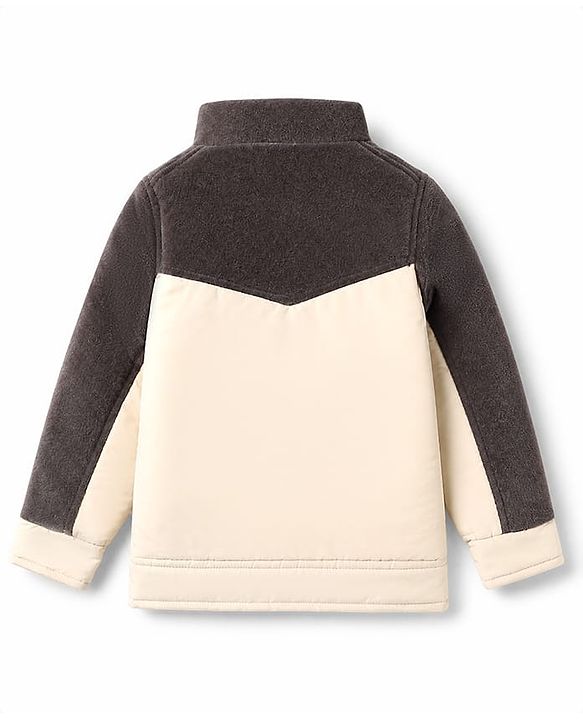 Pine Kids Woven Jacket with Full Sleeves - Cream