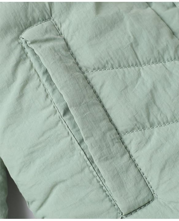 Pine Kids Woven Full Sleeves Solid Padded Winter Jacket - Light Green