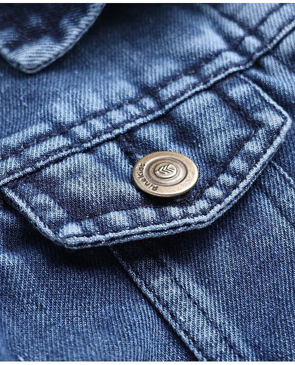 Pine Kids 100% Cotton Full Sleeves Denim Jacket - Blue