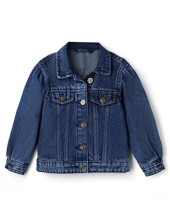Pine Kids 100% Cotton Full Sleeves Denim Jacket - Blue